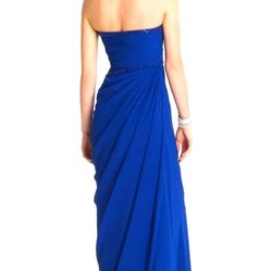 Aidan Mattox Blue Size 10 Homecoming Free Shipping Straight Dress on Queenly