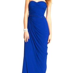 Aidan Mattox Blue Size 10 Homecoming Free Shipping Straight Dress on Queenly