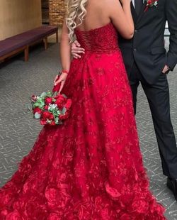 Sherri Hill Red Size 12 Prom Black Tie Floor Length Ball gown on Queenly