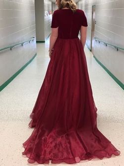 Johnathan Kayne Red Size 14 Plus Size Pageant Ball gown on Queenly