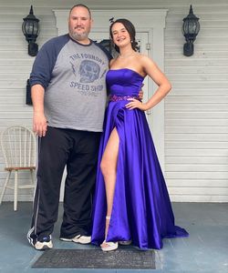 Sherri Hill Purple Size 0 Medium Height Military Floor Length 50 Off A-line Dress on Queenly