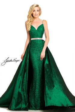 Style Olivia Johnathan Kayne Green Size 00 Lace Prom Floor Length Sequin Straight Dress on Queenly