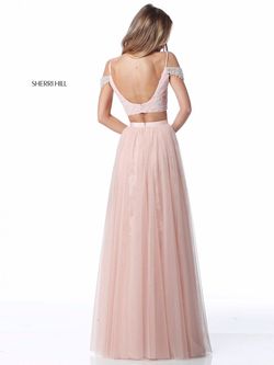 Style 51771 Sherri Hill Pink Size 2 Black Tie Prom Straight Dress on Queenly