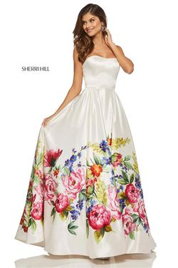 Style 52626 Sherri Hill White Size 24 Cotillion Ivory Tall Height Ball gown on Queenly