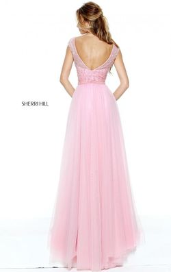 Style 50939 Sherri Hill Pink Size 22 Tall Height Black Tie Ball gown on Queenly