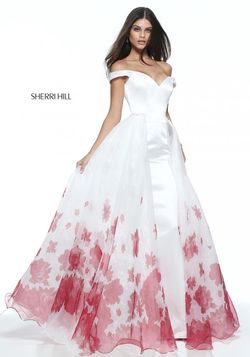 Style 51228 Sherri Hill White Size 2 Ivory Cotillion Prom Ball gown on Queenly