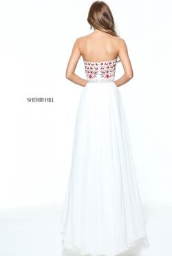 Style 50984 Sherri Hill White Size 14 Ivory A-line Dress on Queenly