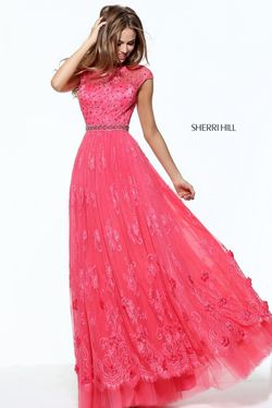 Style 50969 Sherri Hill Orange Size 10 Coral A-line Dress on Queenly