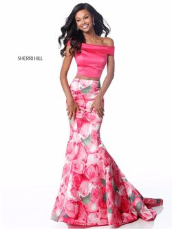 Style 51849 Sherri Hill Pink Size 6 Pageant Mermaid Dress on Queenly