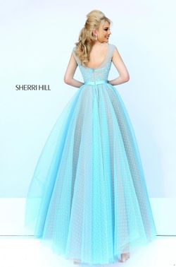 Style 11230 Sherri Hill Blue Size 10 Black Tie Ball gown on Queenly