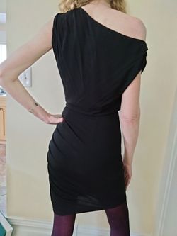 Halston Heritage  Black Size 2 Jersey Polyester Cocktail Dress on Queenly