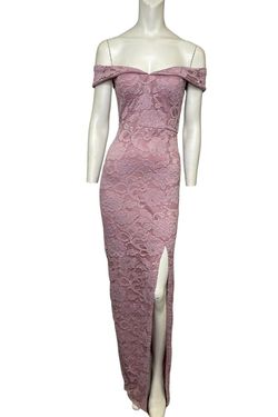 Style CD22295 Trac Pink Size 10 Pattern Side slit Dress on Queenly