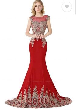Style -1 Red Size 16 Straight Dress on Queenly