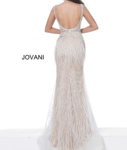 Jovani Silver Size 4 Gala Prom Military Quinceanera Mermaid Dress on Queenly