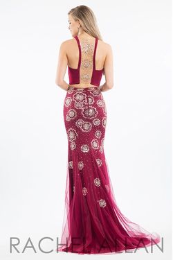 Style 7503 Rachel Allan Red Size 4 Burgundy Pageant Floor Length Mermaid Dress on Queenly