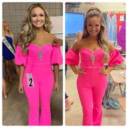 Ashley Lauren Pink Size 2 Free Shipping Euphoria Prom Jumpsuit Dress on Queenly
