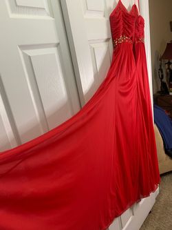 Adrianna Papell Red Size 14 Tulle 50 Off A-line Dress on Queenly