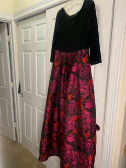 Adrianna Papell Multicolor Size 14 50 Off Hot Pink Plus Size Floral Ball gown on Queenly