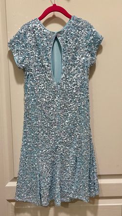 Sherri Hill Blue Size 10 Girls Size A-line Dress on Queenly