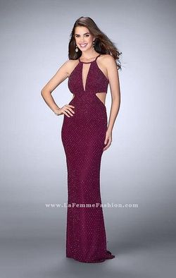Style 23941 La Femme Red Size 0 Tall Height Straight Dress on Queenly