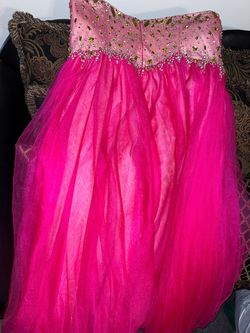 Terani Couture Pink Size 20 Floor Length Train Dress on Queenly