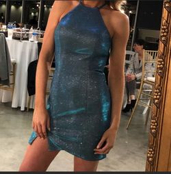 Sherri Hill Blue Size 2 Homecoming Cocktail Dress on Queenly