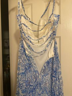 Camille La Vie Blue Size 0 Sequin Free Shipping A-line Dress on Queenly