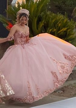 Mori Lee Pink Size 2 Floor Length Free Shipping Quinceañera Ball gown on Queenly