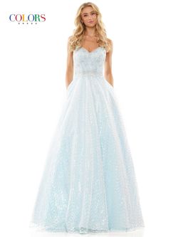 Style Holla Colors Blue Size 0 Sweetheart Corset Ball gown on Queenly