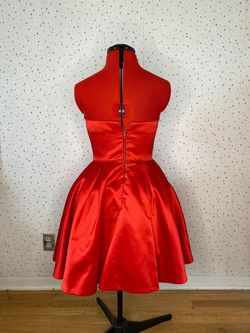 Sherri Hill Red Size 6 Flare Midi Cocktail Dress on Queenly