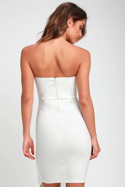 Lulus White Size 00 Summer Midi Bachelorette Cocktail Dress on Queenly
