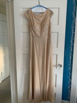 Kennedy Blue Gold Size 8 Floor Length Free Shipping 50 Off Straight Dress on Queenly