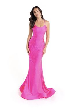 Style Bergen Lucci Lu Pink Size 4 Floor Length Prom Straight Dress on Queenly