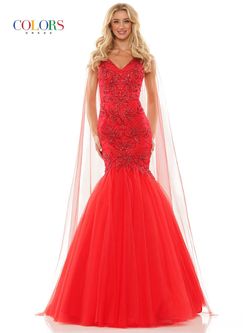 Style Promiss Colors Red Size 0 Floor Length Mermaid Dress on Queenly