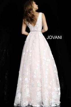 Jovani Pink Size 4 $300 V Neck 70 Off Floor Length Train Dress on Queenly