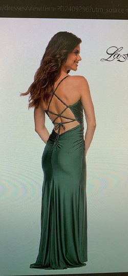 La Femme Green Size 6 Free Shipping Prom Side slit Dress on Queenly