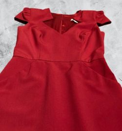 Boston Proper Red Size 6 Sleeves Interview Cap Sleeve Cocktail Dress on Queenly