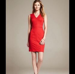 Banana Republic Red Size 4 Midi Interview Cocktail Dress on Queenly