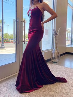 Johnathan Kayne Red Size 0 Free Shipping Floor Length Prom Mermaid Dress on Queenly