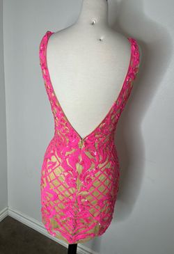 Primavera Pink Size 4 Black Tie Midi Cocktail Dress on Queenly