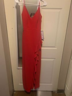 Xscape Red Size 6 Never Worn Prom Side slit Dress on Queenly