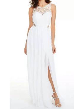 White Size 2 Side slit Dress on Queenly