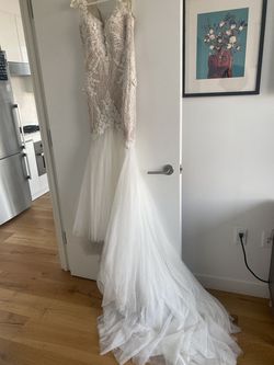 Style Galatea Pronovias Nude Size 0 70 Off Floor Length 50 Off Mermaid Dress on Queenly