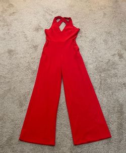 Express Red Size 4 Floor Length Tall Height Jumpsuit Dress on Queenly