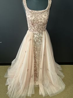 Style 53542 Sherri Hill Pink Size 4 Floor Length Straight Dress on Queenly