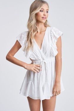Style LR4510 The Clothing Company White Size 2 Euphoria Mini Summer Jumpsuit Dress on Queenly