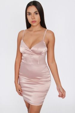 Style DH25382 Tic Toc Pink Size 10 Silk Mini Tall Height Cocktail Dress on Queenly
