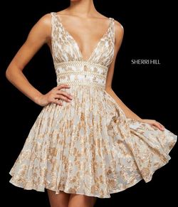 Sherri Hill Gold Size 6 Floor Length Euphoria Cocktail Dress on Queenly