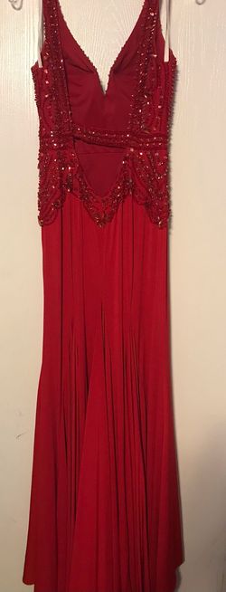 Mac Duggal Red Size 8 Pageant Homecoming Straight Dress on Queenly