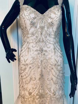 Maggie Sottero White Size 10 50 Off 70 Off Floor Length Train Dress on Queenly